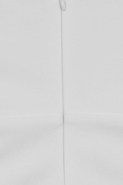 Chanel White V Plunge Peplum Frill Ruffle Slinky Mermaid Maxi Dress