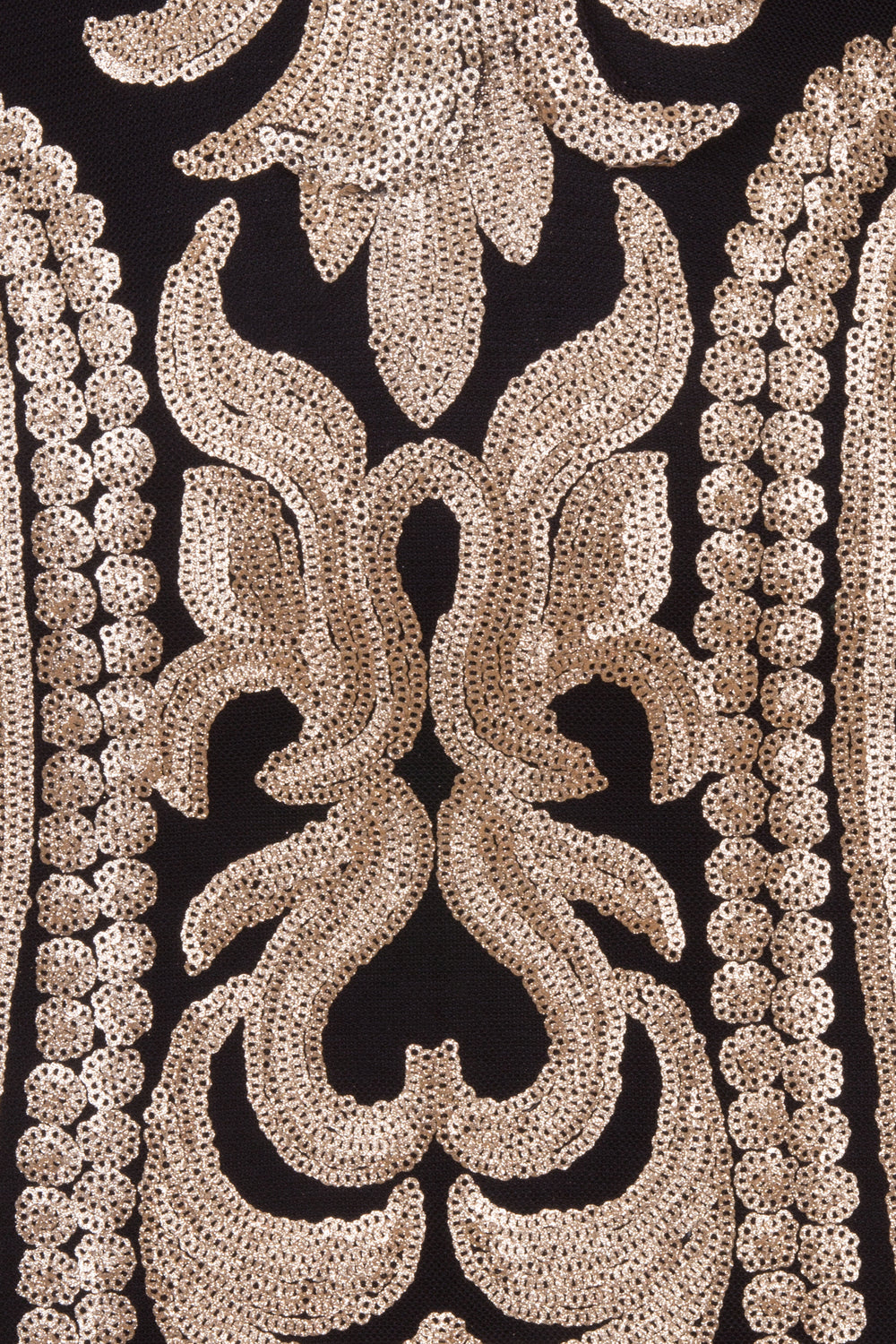 Kiki Luxe Black Gold Keyhole Victorian Sequin Illusion Bodycon Dress