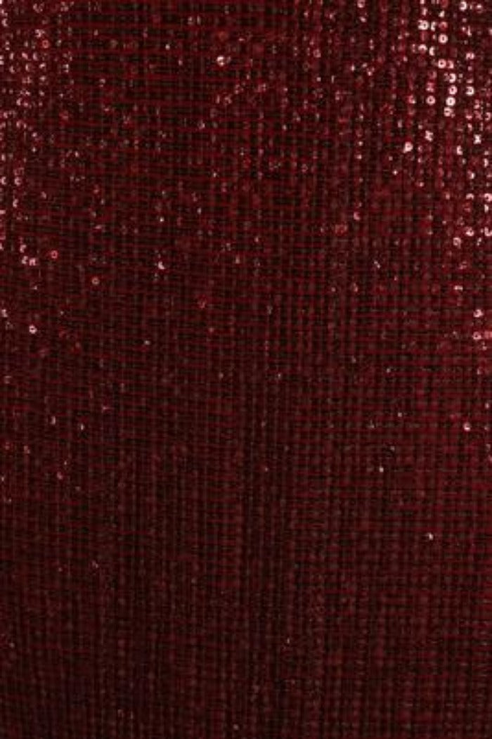 Salma Luxe Berry Keyhole Glistening Sequin Fishtail Maxi Dress