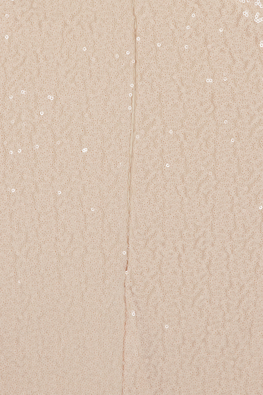 Marilyn Champagne Sequin Off The Shoulder Maxi Slit Dress