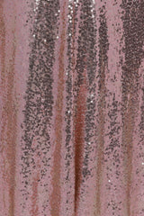 Twisted Love Rose Gold Sweetheart Sequin Slit Fishtail Maxi Dress