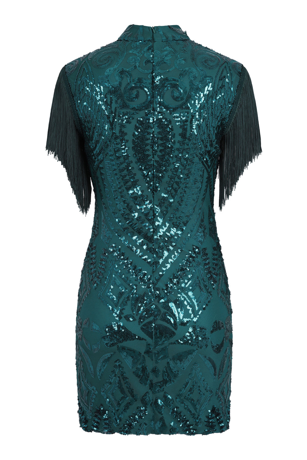 Kylie Vip Green Luxe Tassel Fringe Sequin Embellished Illusion Dress Nazz Collection Kylie Vip Green Luxe Tassel Fringe Sequin Embellished Illusion Dress Nazz Collection