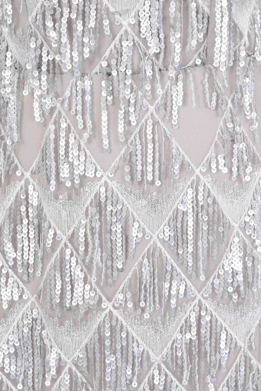Shake It Silver Ombre Sequin Tassel Fringe Backless Dress