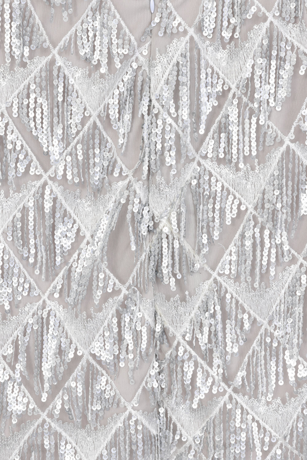 Shake It Silver Ombre Sequin Tassel Fringe Backless Dress