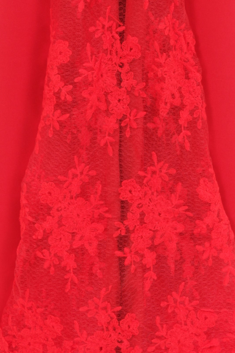 Ruby Berry Red Off The Shoulder Lace Fishtail Maxi Dress