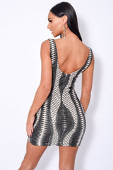 Till Midnight Black Cut Out Sequin Bandage Cage Bodycon Dress