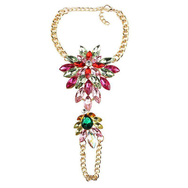 Venus Crystal Jewels Anklet Barefoot Sandals